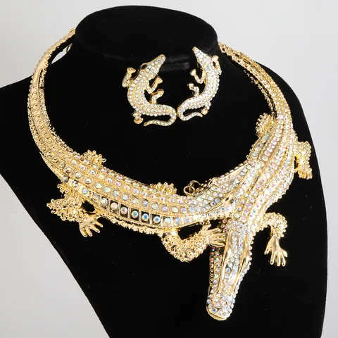 Elegant Glam Luxurious Crocodile Zinc Alloy Women's Earrings Necklace