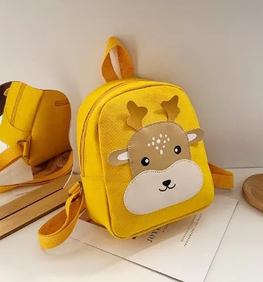 Wholesale Cartoon Kindergarten Canvas Schoolbag 1-3-5 Years Old Boys And Girls Baby Bear New Backpack Children's Backpack