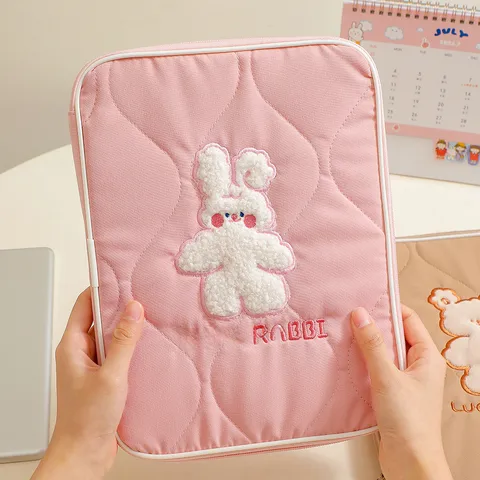 Ipad Tablet Storage Bag Cartoon Rabbit Student Tablet Sleeve Protective Cover For 10.2 Inch 11 Inch Tablet