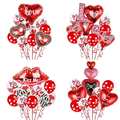 Valentine'S Day IG Style Letter Heart Shape Aluminum Film Party Festival Balloons