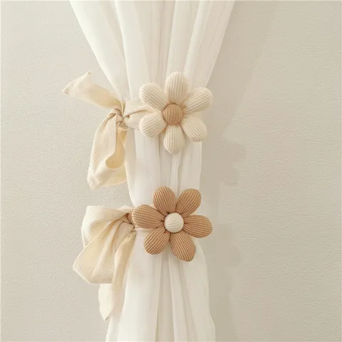 Cute Bear Flower Cloth Curtain Bandage Window Accessories