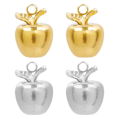 1 Piece 304 Stainless Steel 18K Gold Plated Apple Jewelry Accessories Pendant