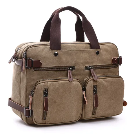 Travel Leisure Canvas Bag Business Large Capacity Briefcase Portable Crossbody Backpack Luggage Bag