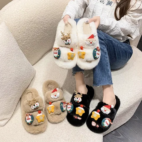 Women's Vacation Cartoon Round Toe Home Slippers