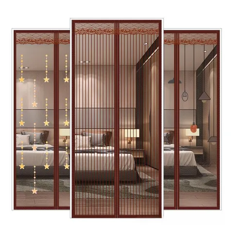 Anti-mosquito Door Curtain Home Partition Curtain  New High-end Magnetic Summer Screen Door  Yarn Curtain Self-adhesive Door