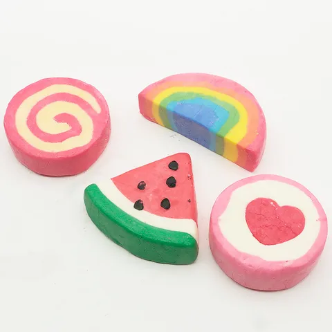 Rainbow Heart Shape Watermelon Bath Salts Cute Household Modern Style Personal Care