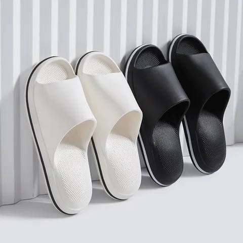 New Thick Bottom Slippers Women's Summer Fashion Sports Sandals Feeling Soft Bottom Air Cushion Bread Home Slippers