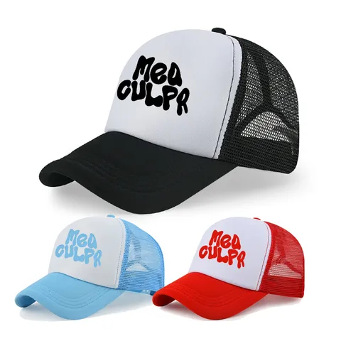 Hot New Hat Mea Culpa  English Baseball Cap  Truck Cap Trendy Letters