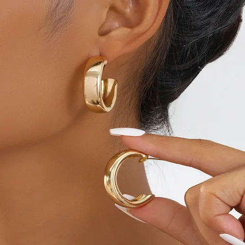 1 Pair Casual Sexy Cool Style Geometric Alloy Hoop Earrings