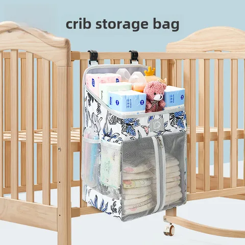 Enlarge Edition Bedside Hanging Bag Baby Storage Bag Multi-Functional Mother And Infant Diaper Storage Fit Bag Oxford Cloth Mother's Bag