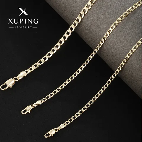 Xuping  Popular Simplicity Punk Metal Chain Necklace Fashion Men's Neutral Alloy Necklace Men