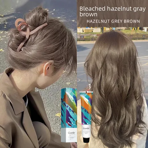 Explosions Hair Cream Non-bleaching Hazelnut Gray Brown Hair Salon Special Plant Aromatic White Care Head Hair Dye Wholesale