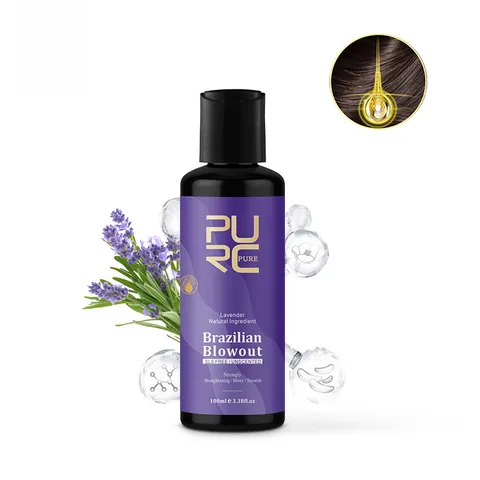 PURC Straightening Softening Repair Frizz 100mll Brazilian Keratin Repair Purple Lavender Brazilian Hair Treatment Oil