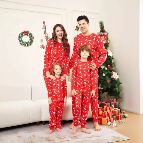 Family Look Cartoon Pants Sets Two-Piece Sets