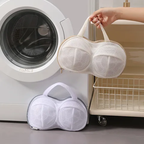 New Bra Laundry Bag With Bracket Household Machine Washing Special Bra Washing Bag Thickened Underwear Washing Bag Wholesale