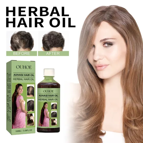 OUHOE Herbal Dense Hair Oil Solid Hair Dense Hair Anti-drop Strong Hair Cleaning Scalp Repair Soft Hair Care Oil