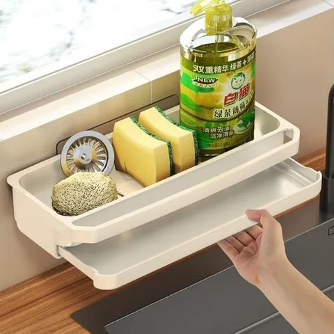 Household Dishwashing And Draining Rack Sink Faucet Storage Rack Punch-free Kitchen Rag Sponge Detergent Storage Rack