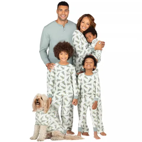 Family Look Christmas Tree Pants Sets T-shirt Two-Piece Sets