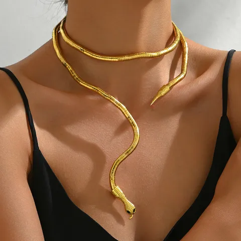 Artistic Cool Style Snake Iron Wholesale Necklace