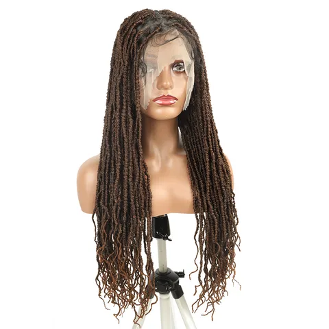 Europe And America  Braid Wig Full Lace Crochet Hair Head Cover Chemical Fiber Wig Synthetic Braid Wig