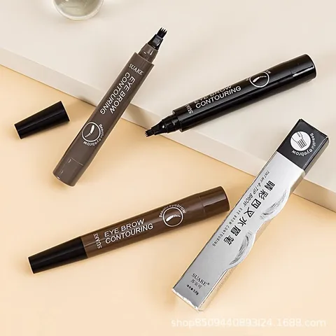 Four-fork Eyebrow Pencil Long-lasting Non-blooming Eyebrow Pencil Four-head Eyebrow Pencil Waterproof Sweat-proof Liquid Eyebrow Pencil