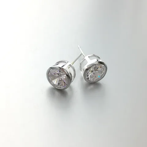 1 Pair Simple Style Classic Style Geometric Sterling Silver Ear Studs