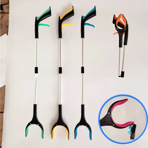 Garbage Pick-up Clip Pick-up Household Outdoor Pick-up Device Sanitation Foldable Aluminum Alloy Rod Lengthened Sanitary Clip