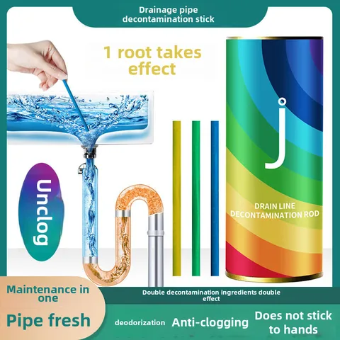 Pipe Dredge Agent Strong Dissolving Drain Pipe Toilet Deodorant Decontamination Stick Kitchen Sewer Cleaning Stick Universal