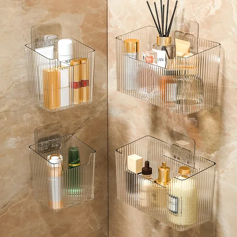 Toilet Mirror Cabinet Storage Box Wall-mounted Storage Rack Punch-free Bathroom Washstand Toilet Wall Storage Cabinet