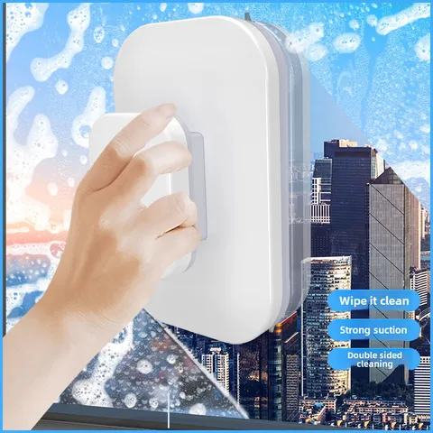 Double-sided High-rise Household Window Cleaning Artifact Strong Magnetic Double-layer High-rise Cleaning Brush Cleaning Tool Glass Scraping Wholesale