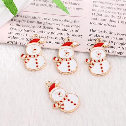 10 PCS/Package 11 * 21mm 15*24mm Alloy Snowman Jewelry Accessories Pendant