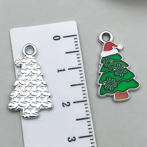 1 Piece 20 PCS/Package 17x14mm 23x18mm 23x23mm Alloy Christmas Tree Santa Claus Gingerbread Jewelry Accessories Pendant