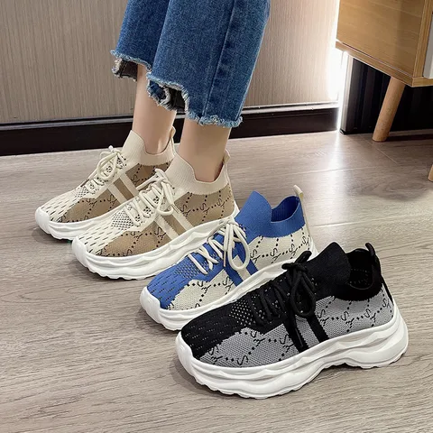 Women's Casual Printing Round Toe Sports Shoes