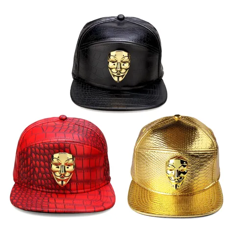 Unisex Hip-Hop Cool Style Mask Flat Eaves Baseball Cap