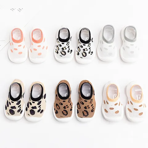 Spring And Autumn Chinese Style Retro Low-top Floor Shoes Children's Toddler Non-slip Socks Shoes Knitted Baby Toddler Shoes Home