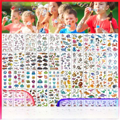 Wholesale Spot Wholesale Mermaid Series Tattoo Stickers Cartoon Children Waterproof Tattoo Stickers