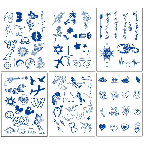 New Semi-permanent Herbal Juice Hyun-a Tattoo Stickers  Small Fresh And Cute Durable Simulation Non-reflective Face Stickers