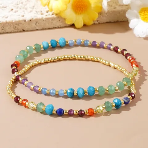 Modern Style Classic Style Geometric Semi-precious Stone Natural Stone Bracelets In Bulk