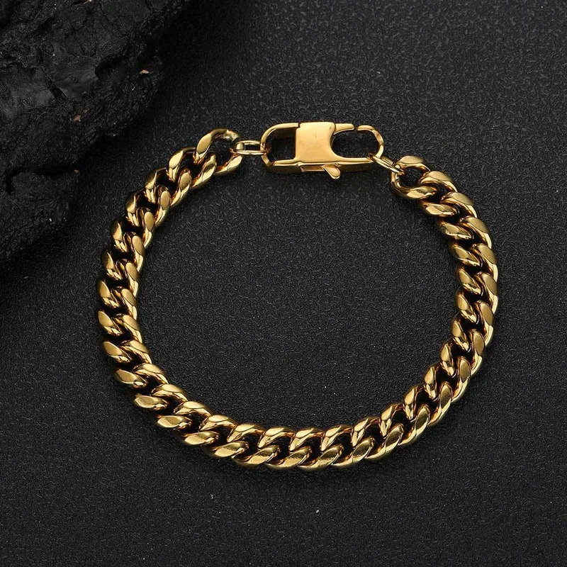 Hip-hop Rock Punk Geometric Stainless Steel Plating Men's Bracelets