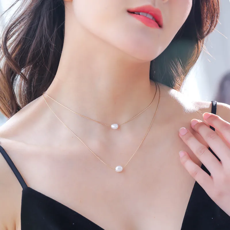 Elegant Luxurious Queen Pearl Alloy Freshwater Pearl Wholesale Layered Necklaces