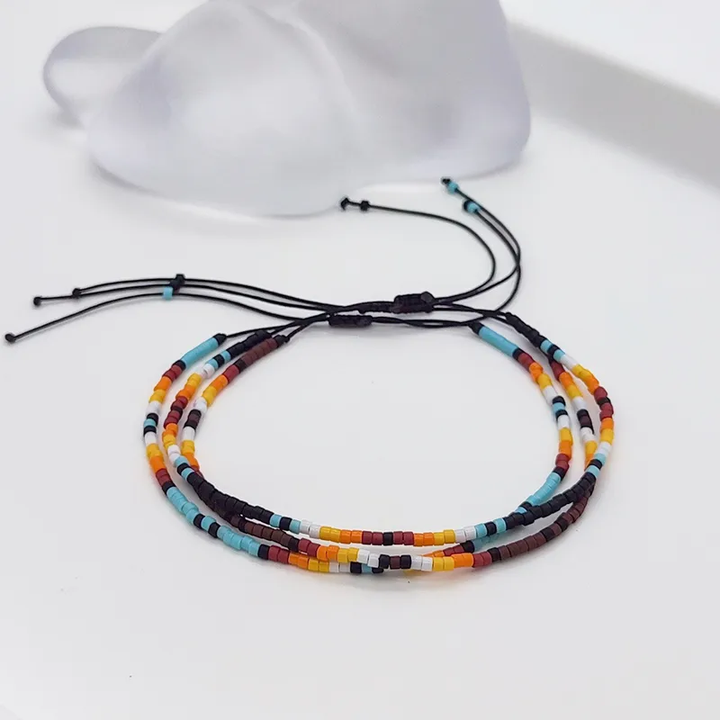 Retro Bohemian Geometric Mostacilla Glass Wholesale Bracelets