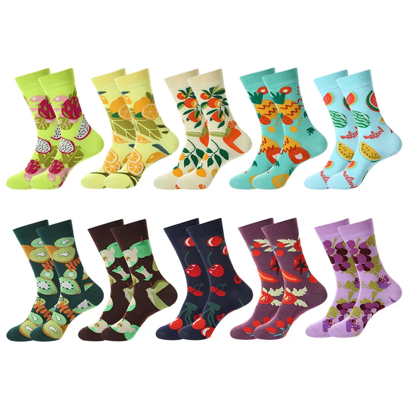 Unisex Cute Fruit Cotton Crew Socks A Pair