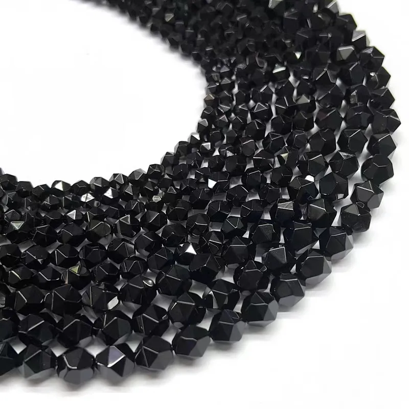 1 Set Diameter 10mm Diameter 6 Mm Diameter 8mm 1-1.5mm Agate Geometric Geometric Pattern Polished Diamond Surface Beads