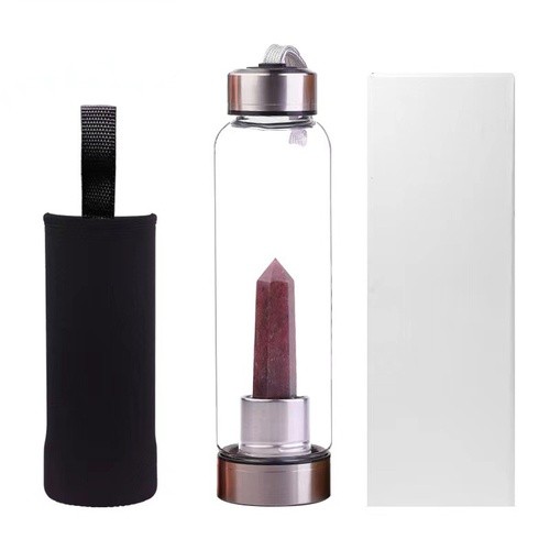 Hexagonal Crystal Energy Glass Water Cup Magic Wand Spa Cup Wholesale Logo display picture 2