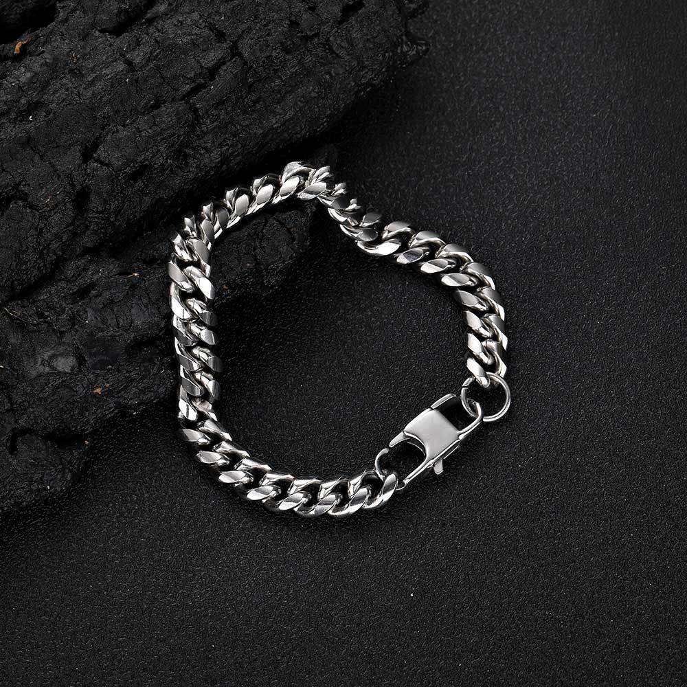 Hip-hop Rock Punk Geometric Stainless Steel Plating Men's Bracelets display picture 2