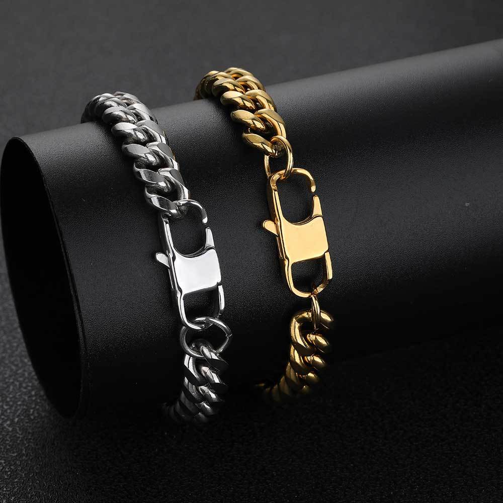 Hip-hop Rock Punk Geometric Stainless Steel Plating Men's Bracelets display picture 3