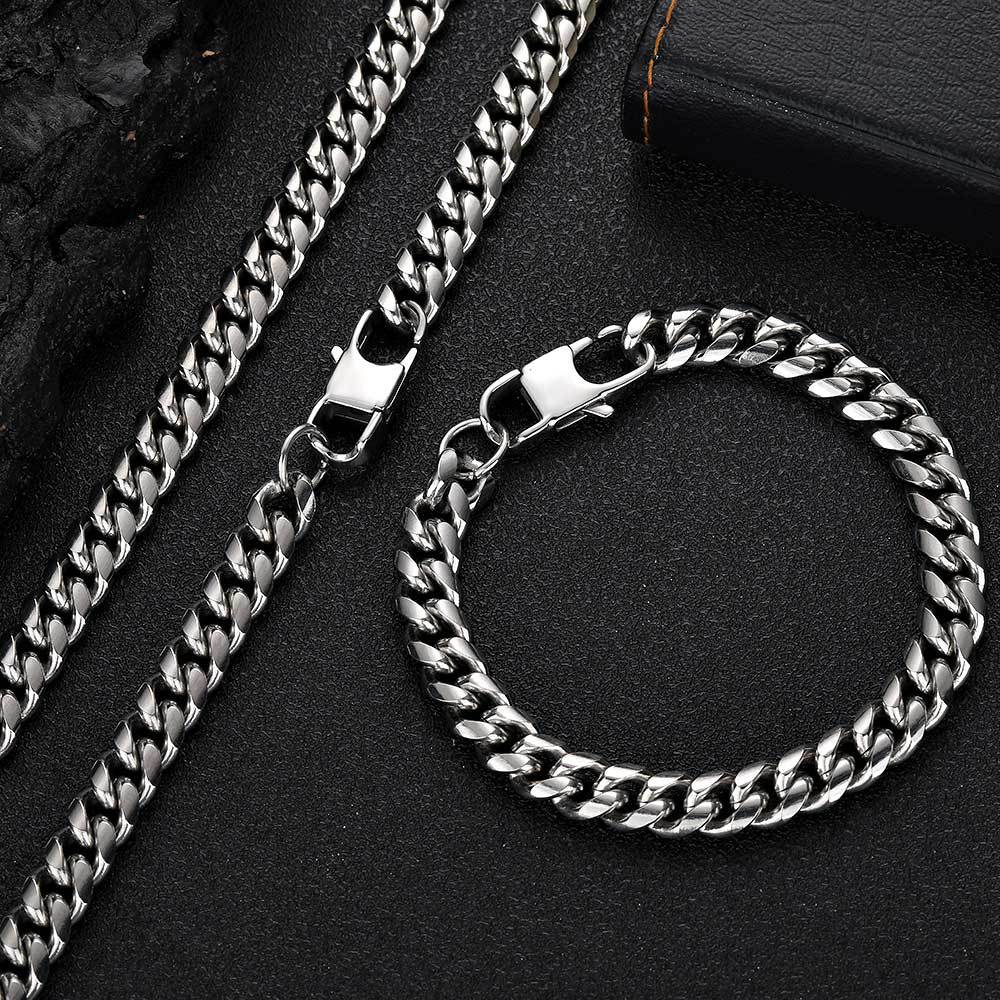 Hip-hop Rock Punk Geometric Stainless Steel Plating Men's Bracelets display picture 5