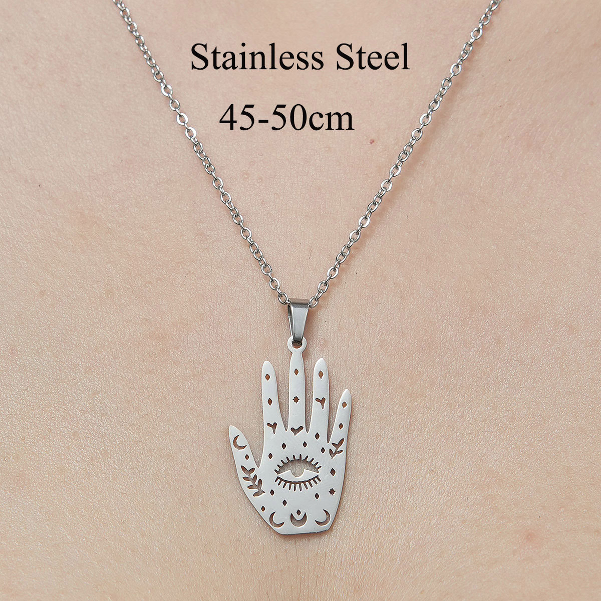 201 Stainless Steel Simple Style Polishing Plating Star Moon Mushroom Pendant Necklace display picture 37