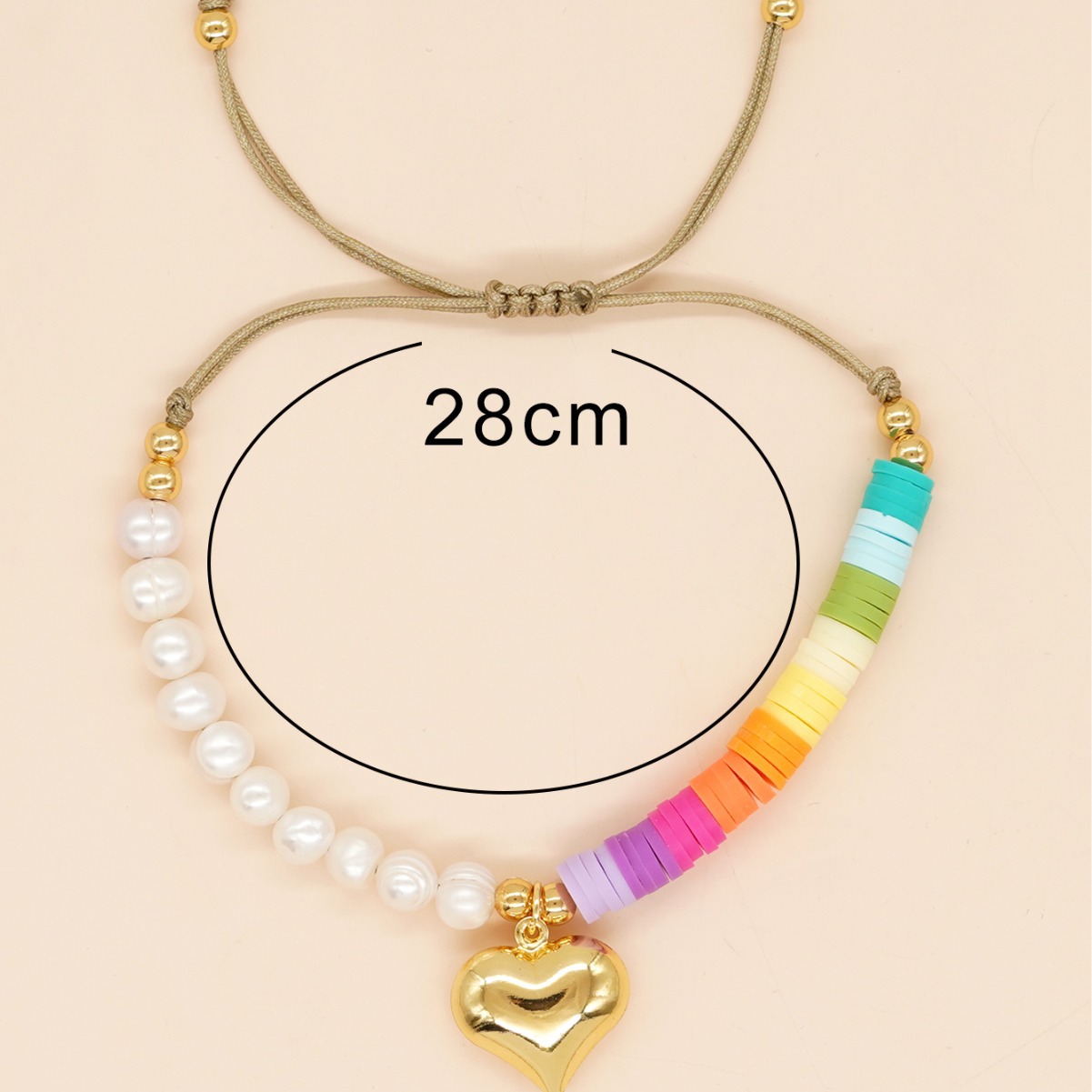 Modern Style Classic Style Geometric Heart Shape Mixed Materials Soft Clay Women's Bracelets display picture 4