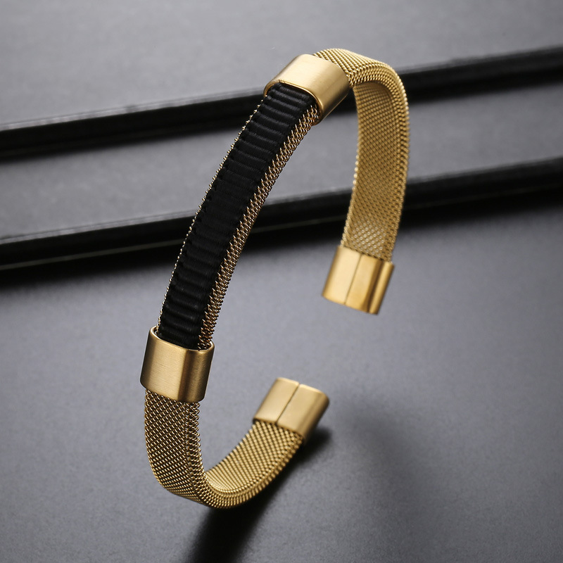 Hip-hop Retro Geometric Titanium Steel Plating Men's Bangle display picture 1